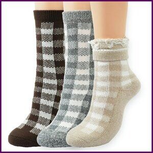 Cozy Winter Crew Socks Size 5-10 Soft Warm Boot Socks for Women
